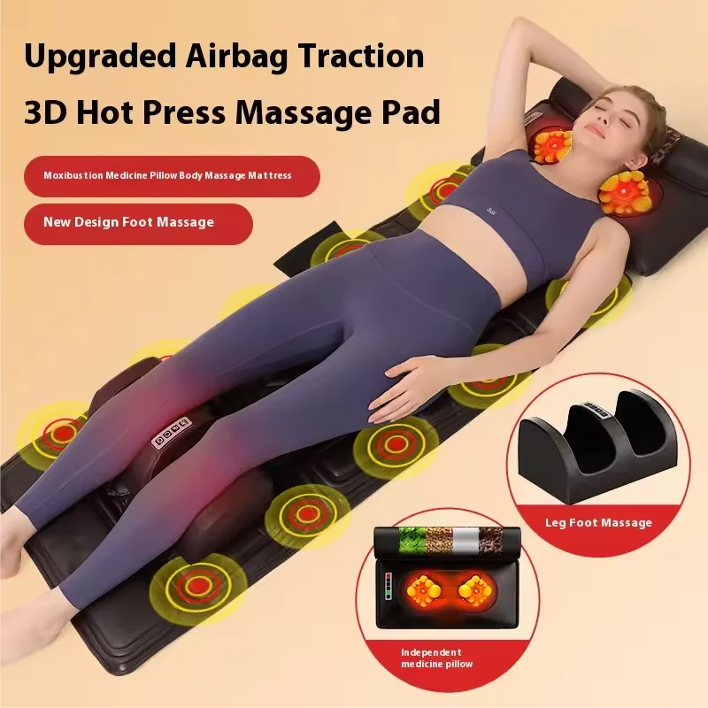 Household Intelligent Electric Heating Cervical Lumbar Back Massage Seat Full Body Massage Mattress