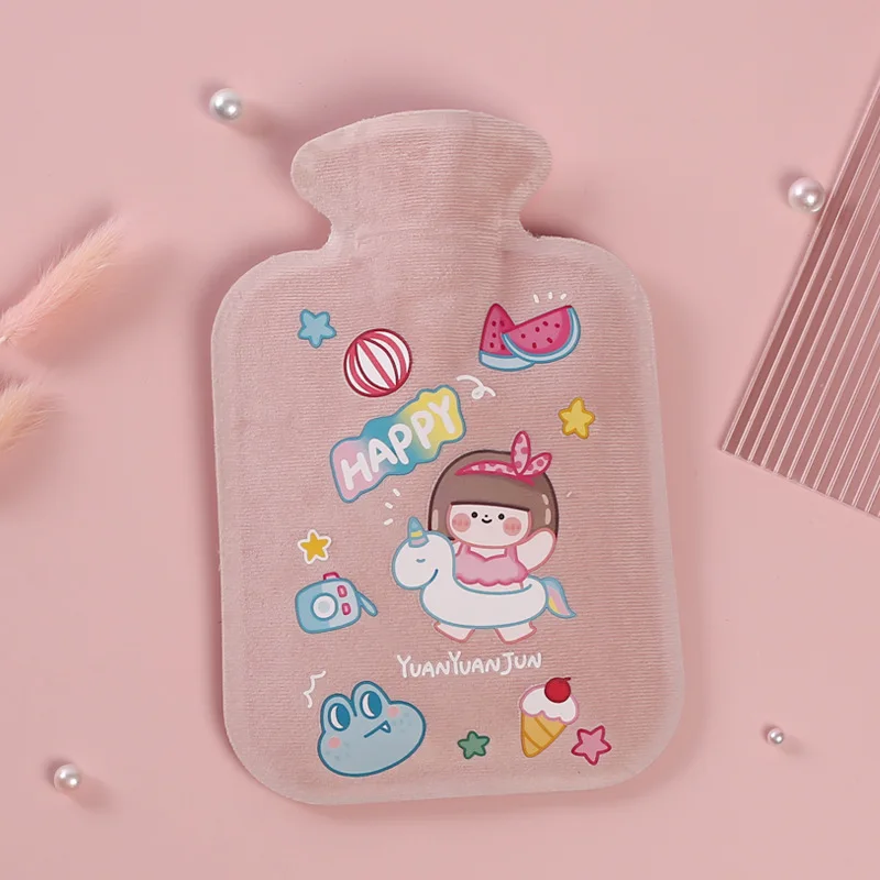 New water injection warm hands hot water bottle cute cartoon hand warmer hot water bottle