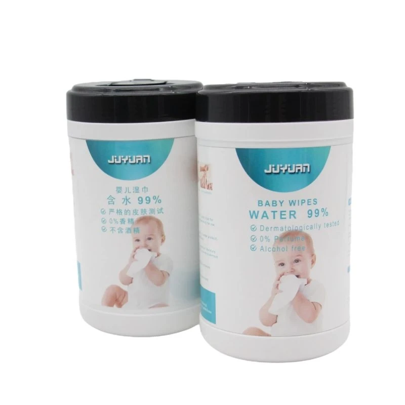 Natural rganic Baby wipes alcohol-free for child cleaning  in canister