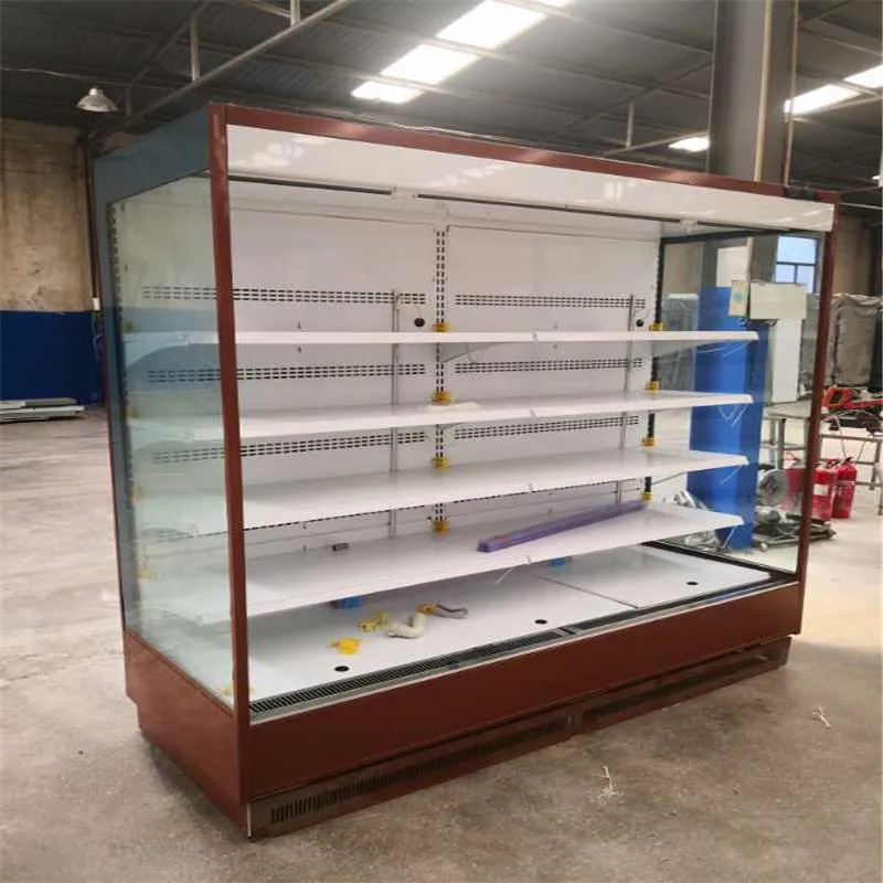 Supermarket showcase display fridge remote compressor vegetable and fruit display chiller freezer cabinet
