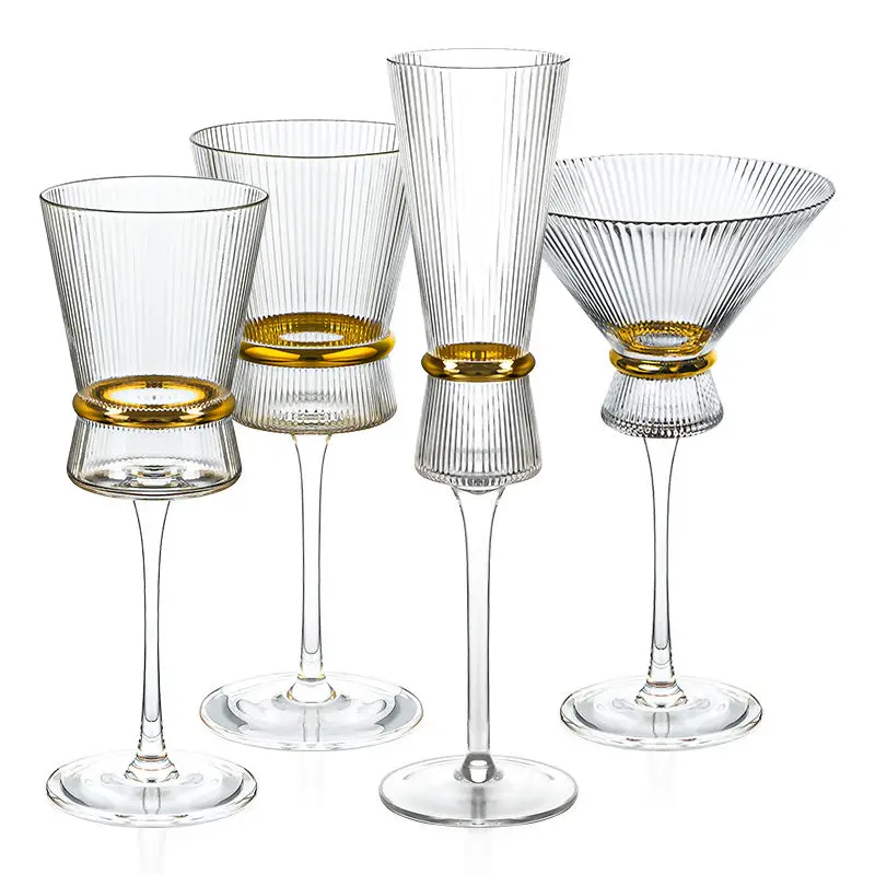 Crystal luxury wine glasses Vintage Glassware Champagne Glass for Wedding Champagne Flute WIne Glasses
