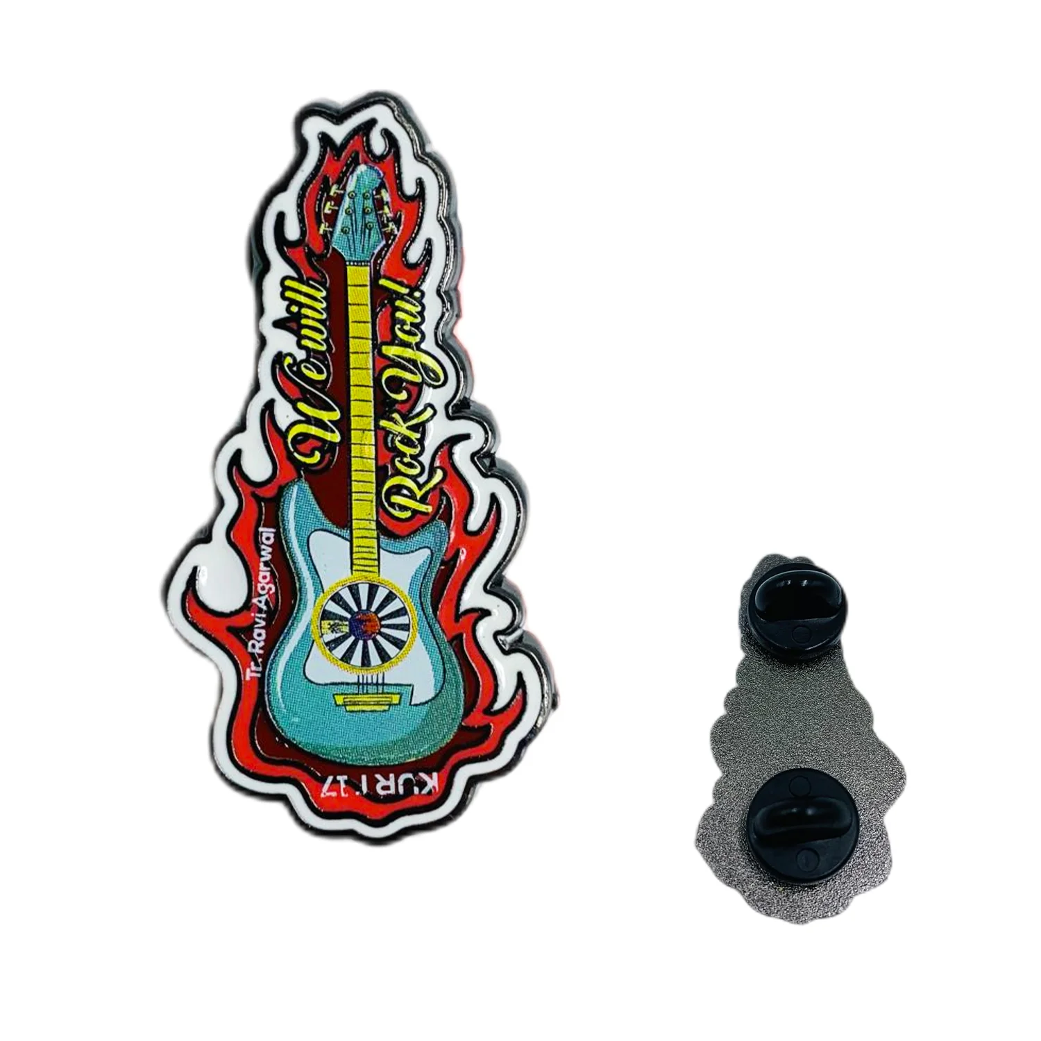 Xieyuan Wholesaler Design Hard Rock Custom Musical Instruments Guitar Piano Badge Pins With Soft Enamel Lapel Pin