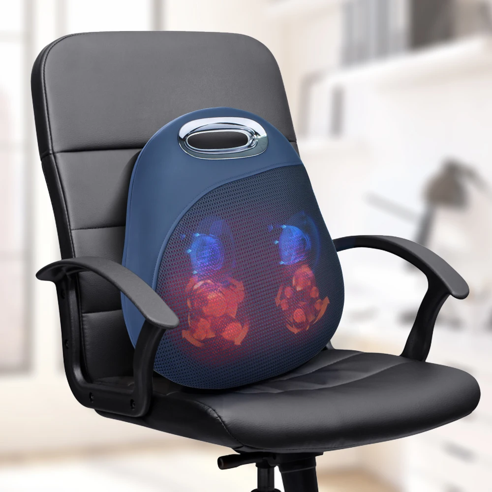 Electric Cushion Custom Colors Car Heated Seat Cushion Back Stretcher For Pain Relief