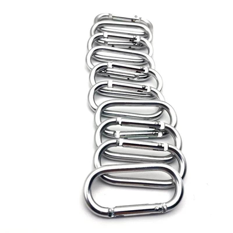 Custom bulk oval spring snap hook climbing carabiner clip and hook aluminum o-hook