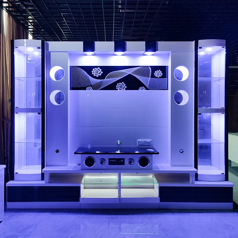 Meuble De Salon Tv Moderne Luxe Classic Luxury White Mdf Tv Stand Furniture Modern Home Wooden Living Room Wall Unit Tv Cabinet