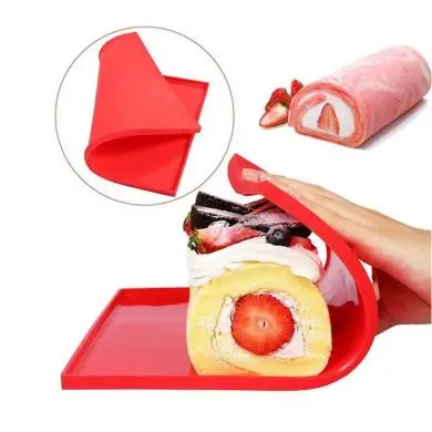4 colors available Cake roll Swiss roll cake roll silicone mold Painted mat Kitchen baking tools