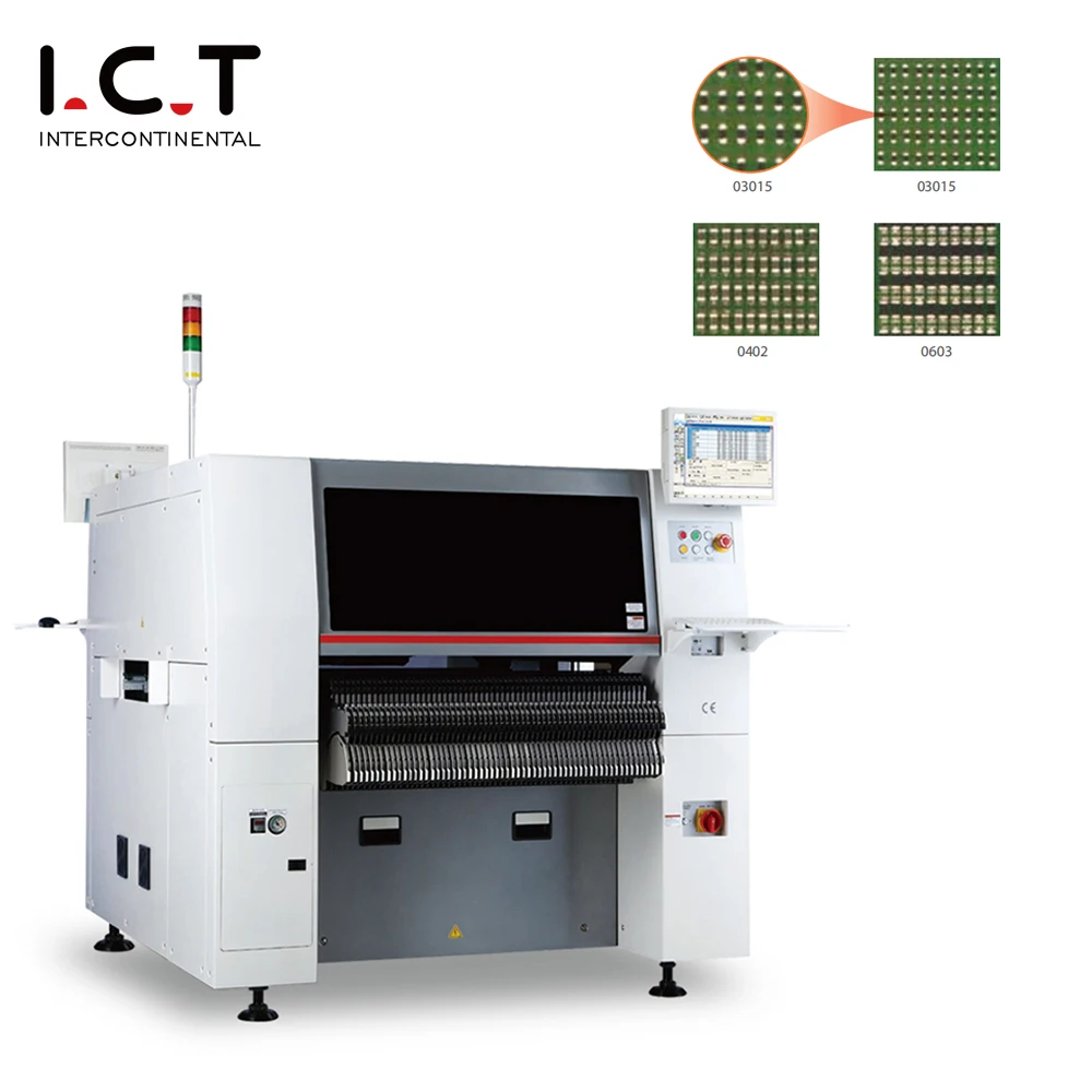 ICT820 недорогой светодиодный чип монтер PCB Pick And Place Line SMD SMT Machine полностью автоматический