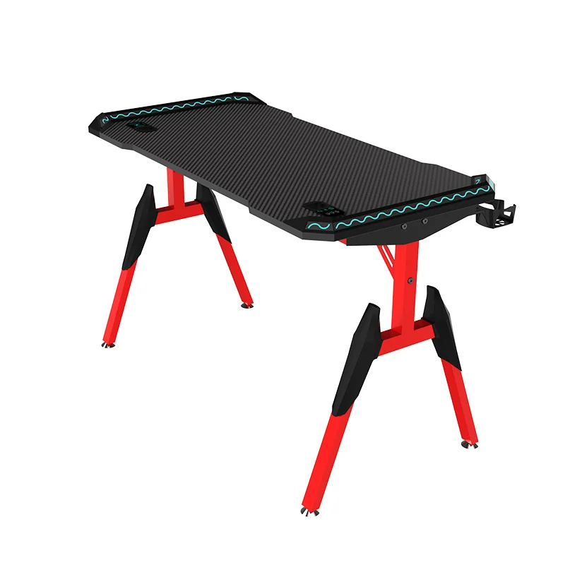 Aor Esports hot sale custom study and racing computer pc gaming desk with rgb led