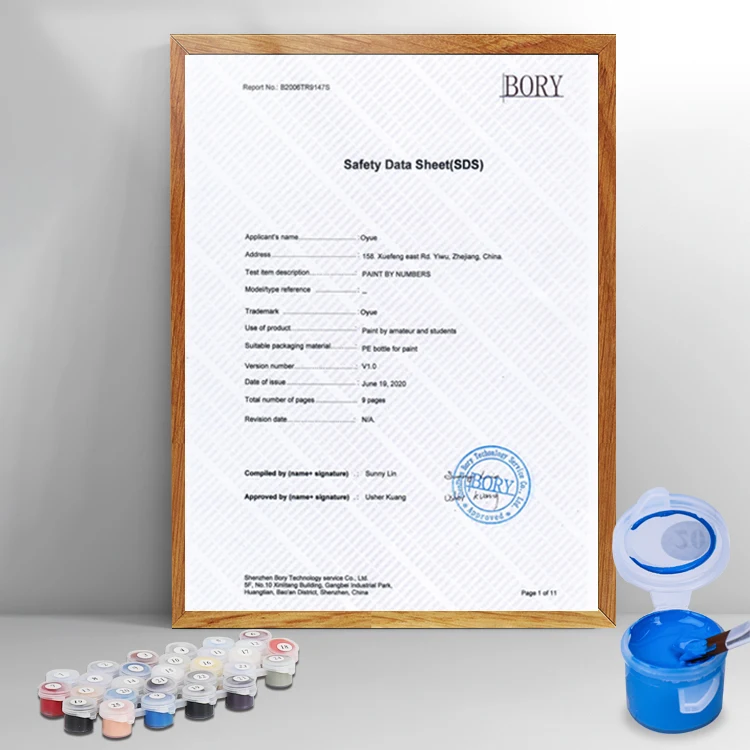 2021 Wholesale DIY Custom Picture Paint by Numbers Framed Canvas Customised Square Customized Logo Accepted Accept OEM 2pcs OYUE