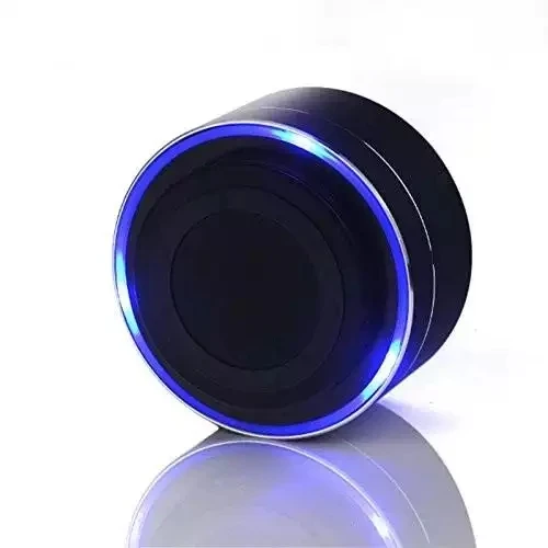 Outdoor portable colorful led mini metal speakers stereo waterproof Wireless tooth Speaker support Mic TF card FM radio AUX