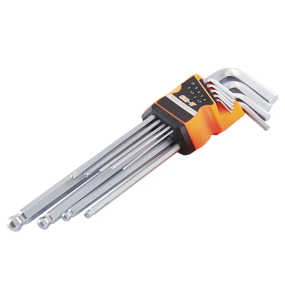 High quality 9 piece Flat Ball Torx Star Hex Key Allen Key Set