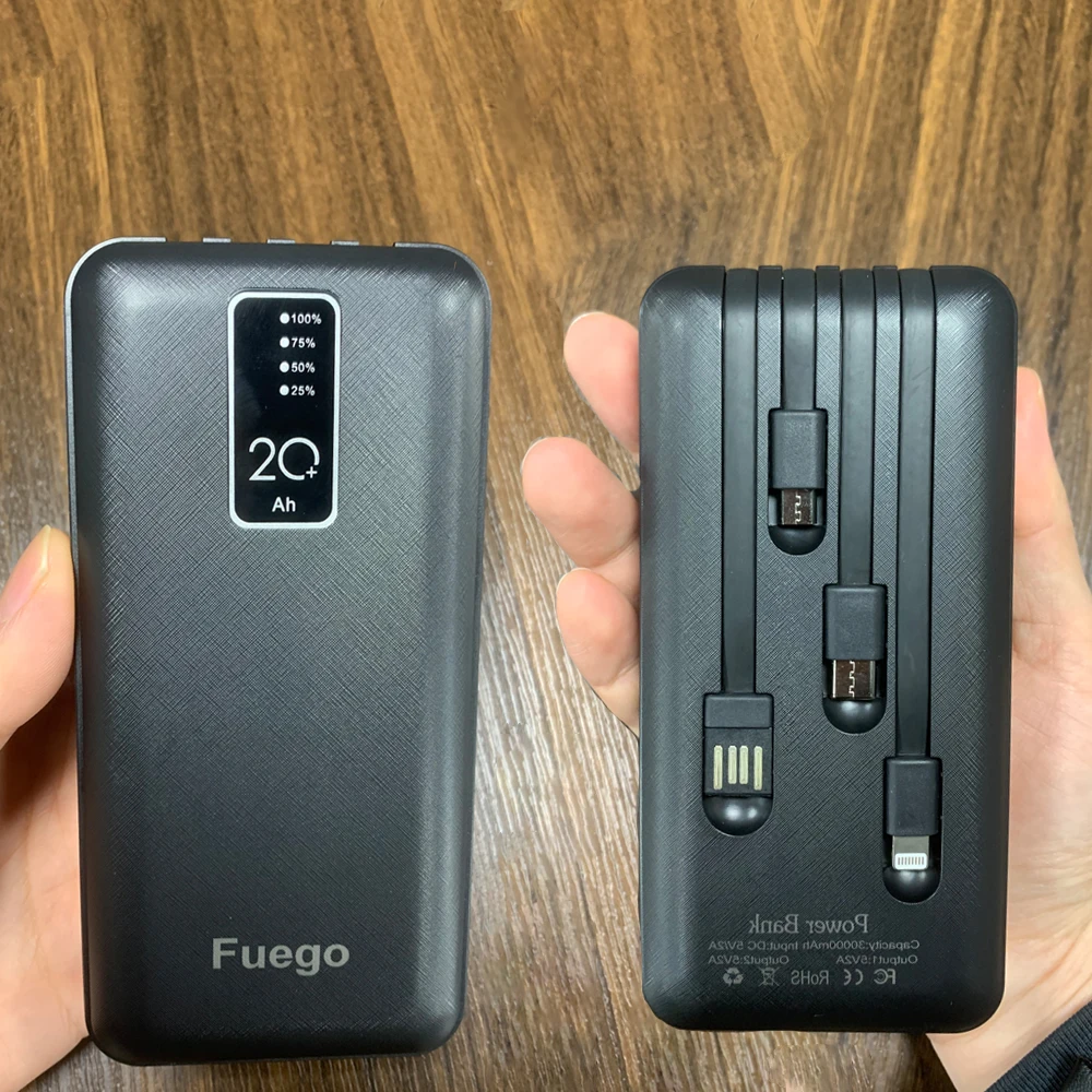 4 в 1, портативное зарядное устройство с Usb-портом, 20000 мАч