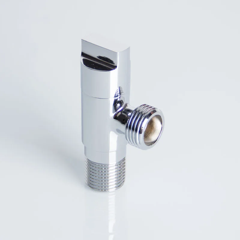 1/2 Inch Bathroom Fitting Single Handle Hot Cold Water Polished Chrome Plated Brass Angle Valve