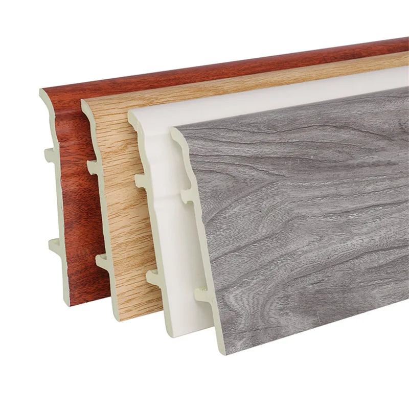 Customized Factory Price Customized Wood pvc Surface Interior Color Skirting Board Baseboard Mouldings