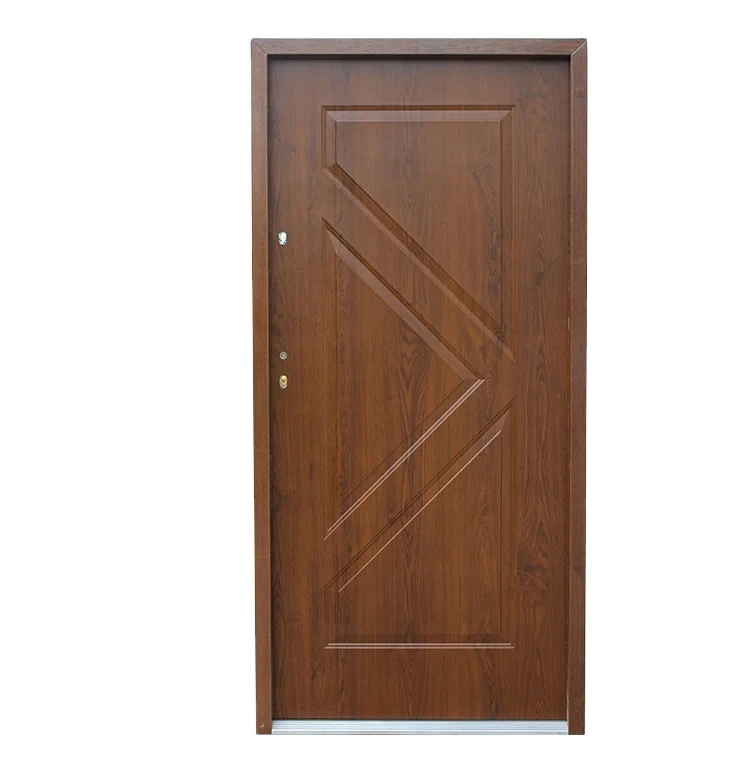 Fangda triangle design exterior security doors metal door hot sale in Poland market
