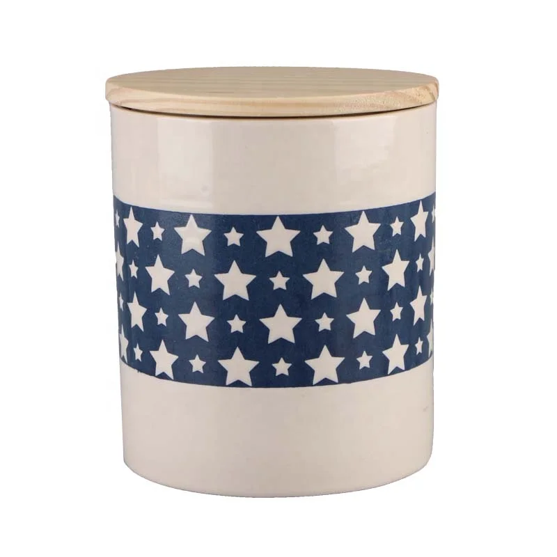 Лидер продаж, недорогой контейнер для кофе, зерен, конфет, сахара, чайная банка, керамическая банка для хранения еды с деревянной резной крышкой E034