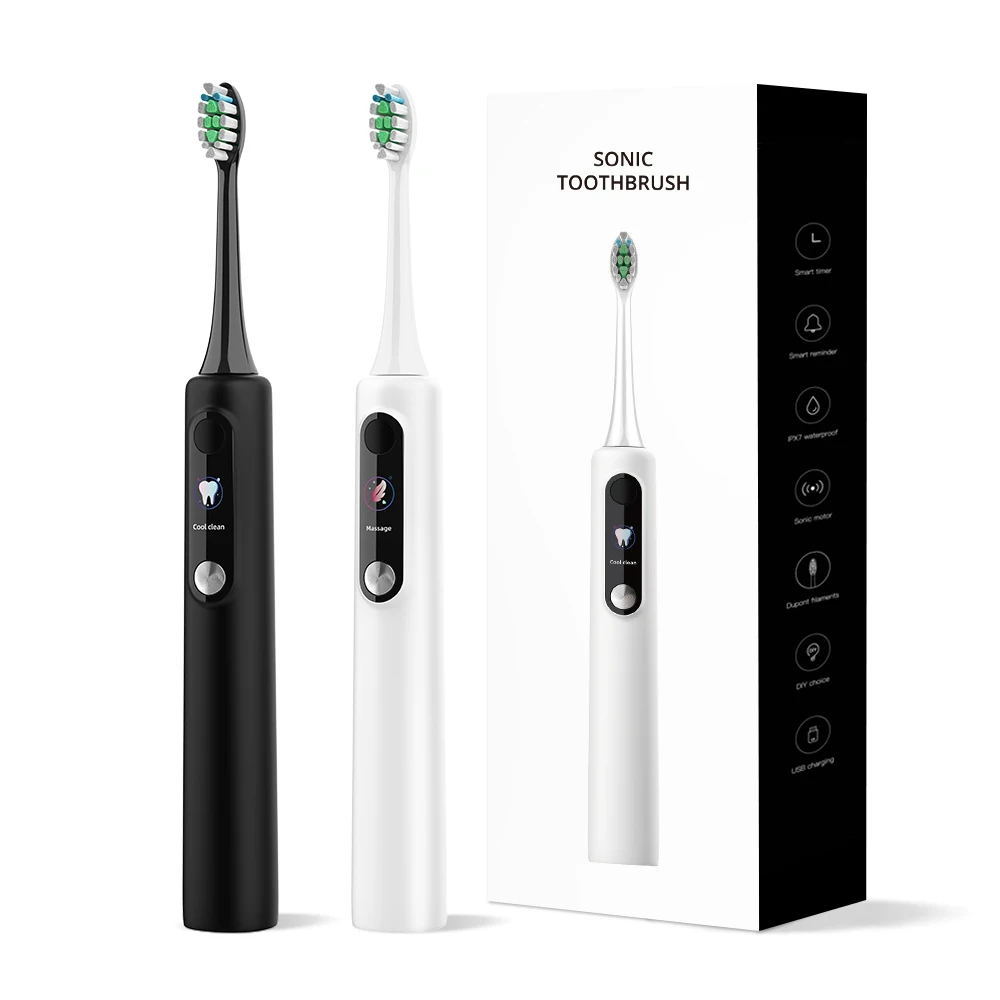 Baolijie SN-P1OEM Portable Travel Ultrasonic Toothbrush Waterproof Rechargeable LED Smart Electric Toothbrush