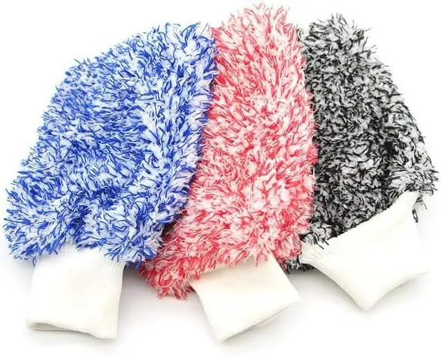 1PC Coral Fleece Car Wipe Premium Cyclone Washing Gloves Lint Free Scratch Free Microfiber Car Wash Towel Cleaning Mitt