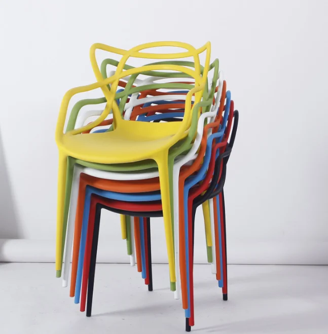 TOP WHOLESALE modern design home furniture  cheap plastic living room leisure chair stackable chair