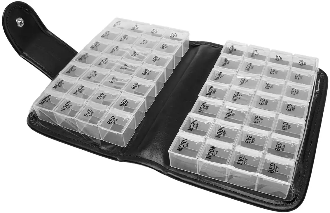 Promotional Custom 14 Day Pill Organizer with Case