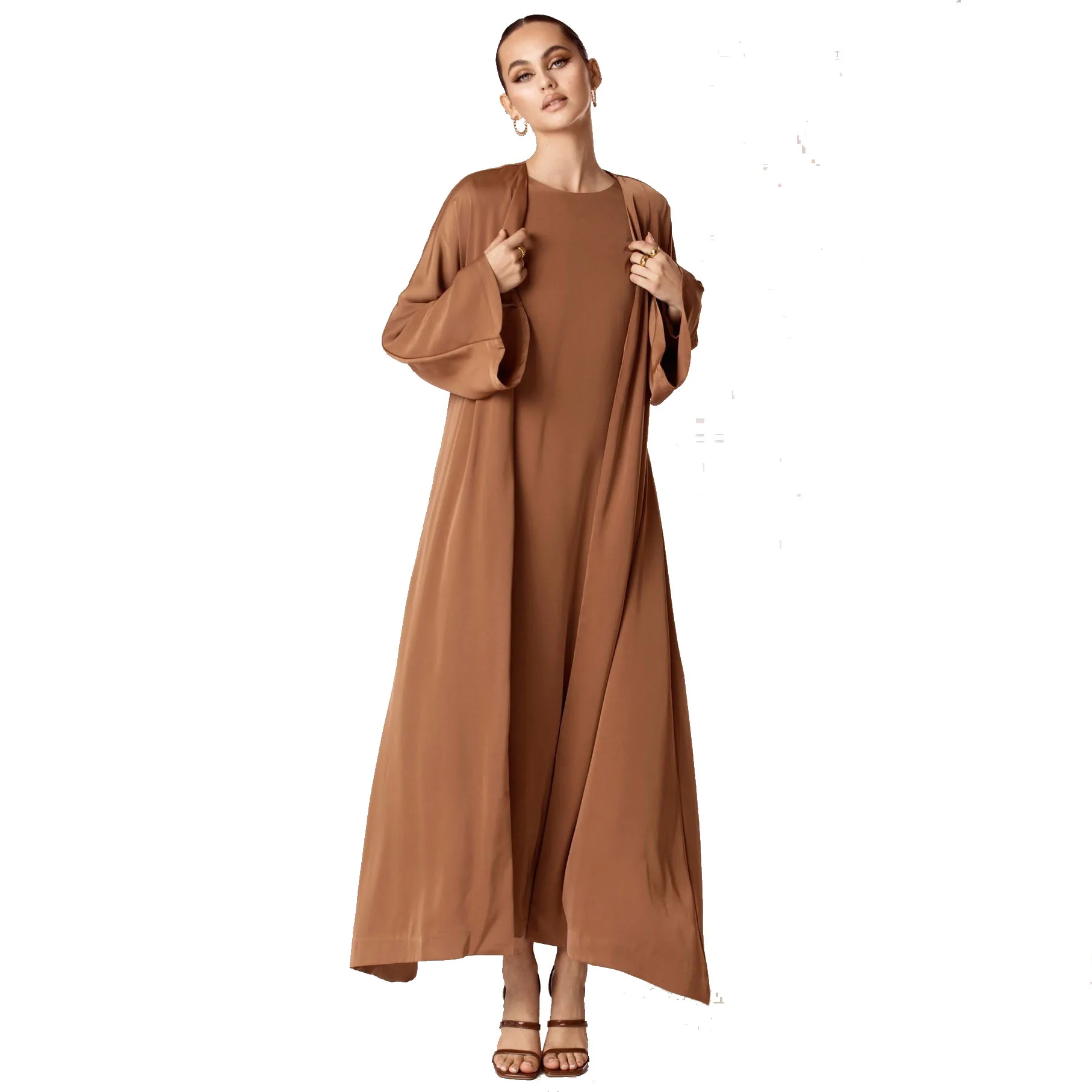 Best Price Chiffon White Chiffon Cape Dress Support Muslimah Dress Support Dress For Muslim Ladies New Fashion 2022