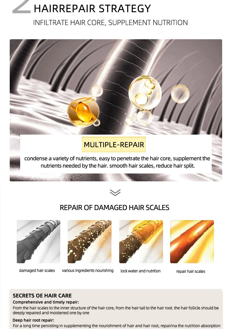 2022 New Arrival custom hair mask manufacturer with keratin B-complex vitamins silk proteins hair mask