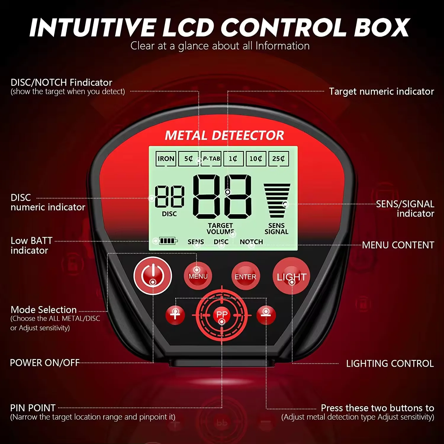 MD-820 Best Gold Metal Detector for Treasure Hunting and Industrial Use