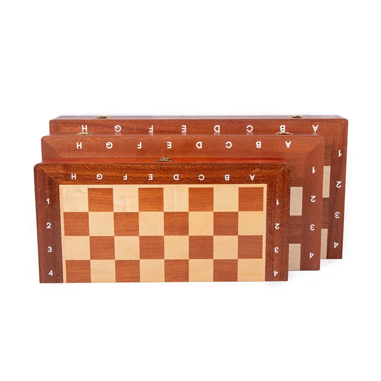 wooden staunton Chess Set with Foldable Chessboard Chess Pieces Storage Slot & boxs Checkers