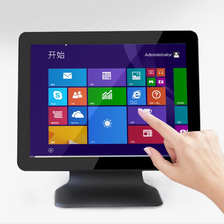 dual screen 15 inch  all in one POS Machine Windows LCD Touch Screen  capacitive touch HD support multiple cash register pos