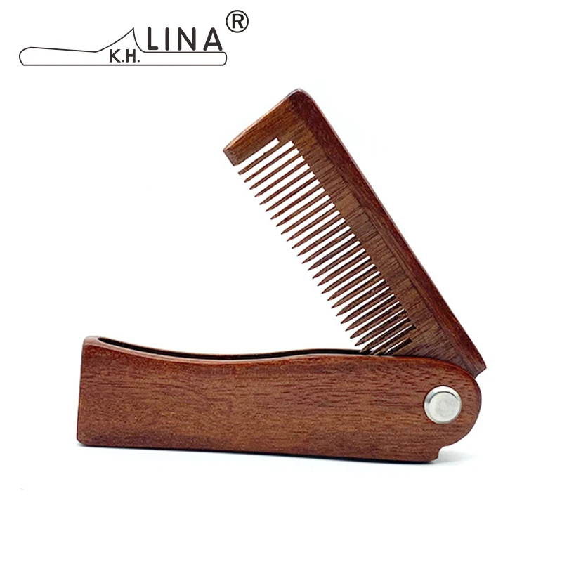 Buffalo Horn Beard Comb Synthetic Peach Neem Silk Styling  Wood Hair Comb