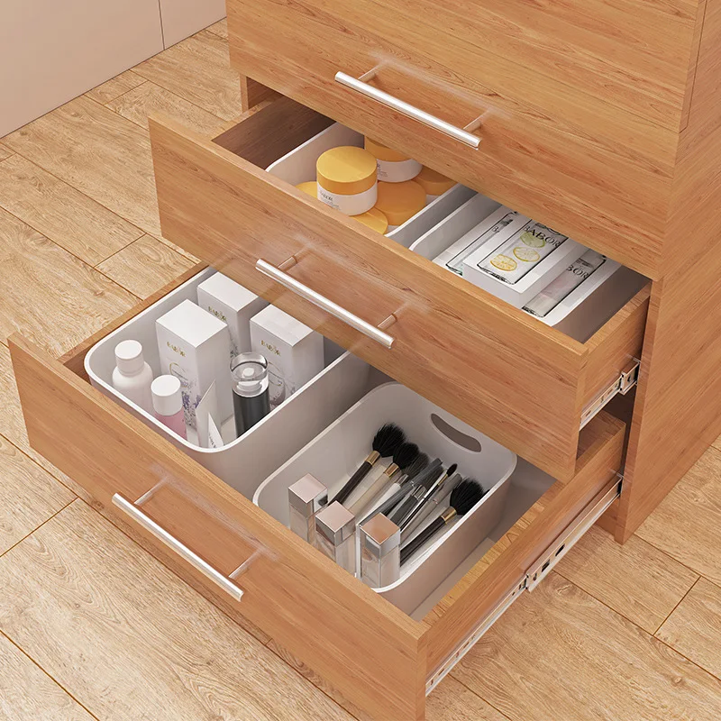 Closet Plastic Basket Tabletop Sundries Snacks Cosmetic Storage Boxes Cabinet Storage Container Home Storage & Organization