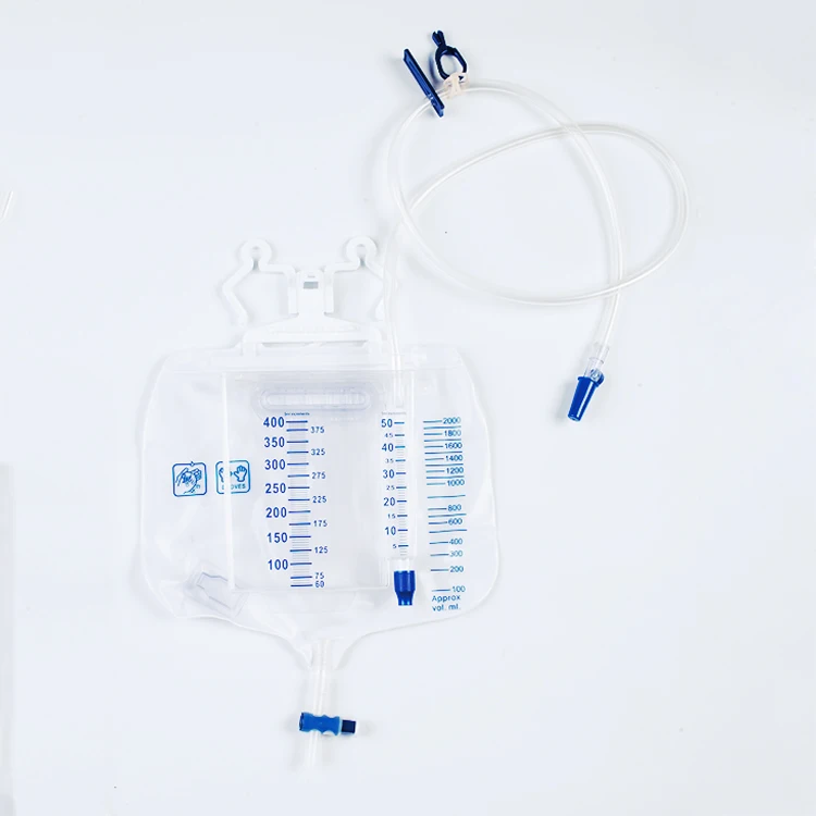 Professional high quality manufacture 2000ml adult valve luxury urine bag with anti-reflux