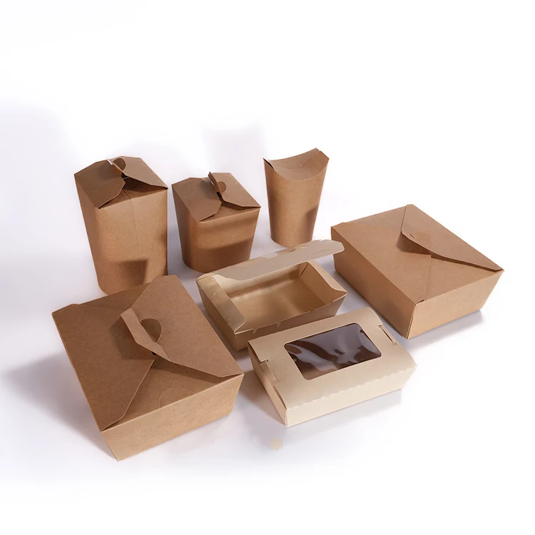 Free Sample Corrugated Carton Box Disposable to Go Packaging for Snack Fast Food