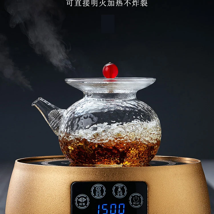 
Borosilicate fire resistant glass teapot for teas 