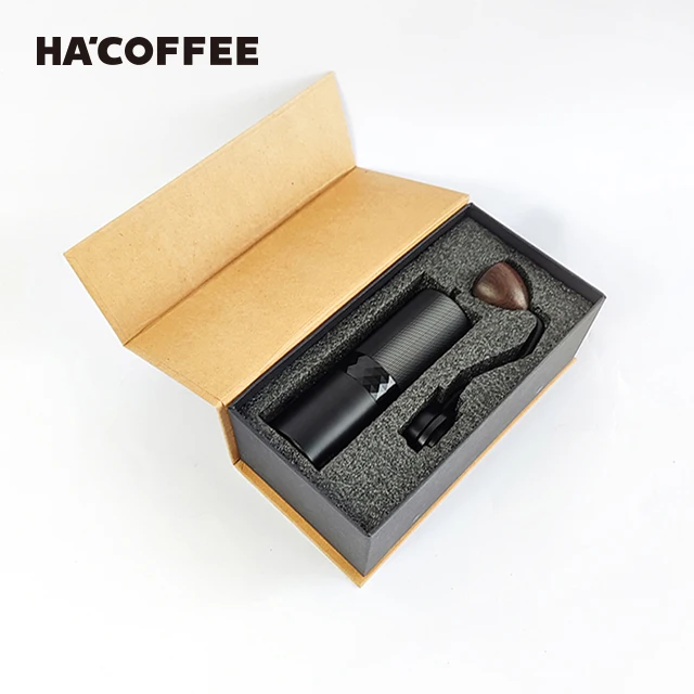 High Quality Portable Manual Coffee Grinder Stainless Steel Burr Metal Body Hand Crank Bean Coffee Grinder Manual