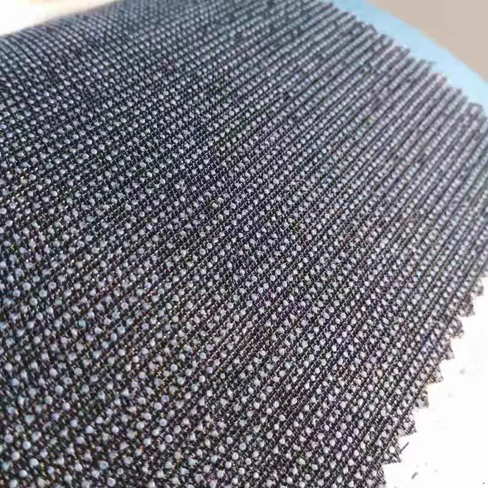 Wholesale thick knitted fabric interlining fusing buckram adhesive fabric