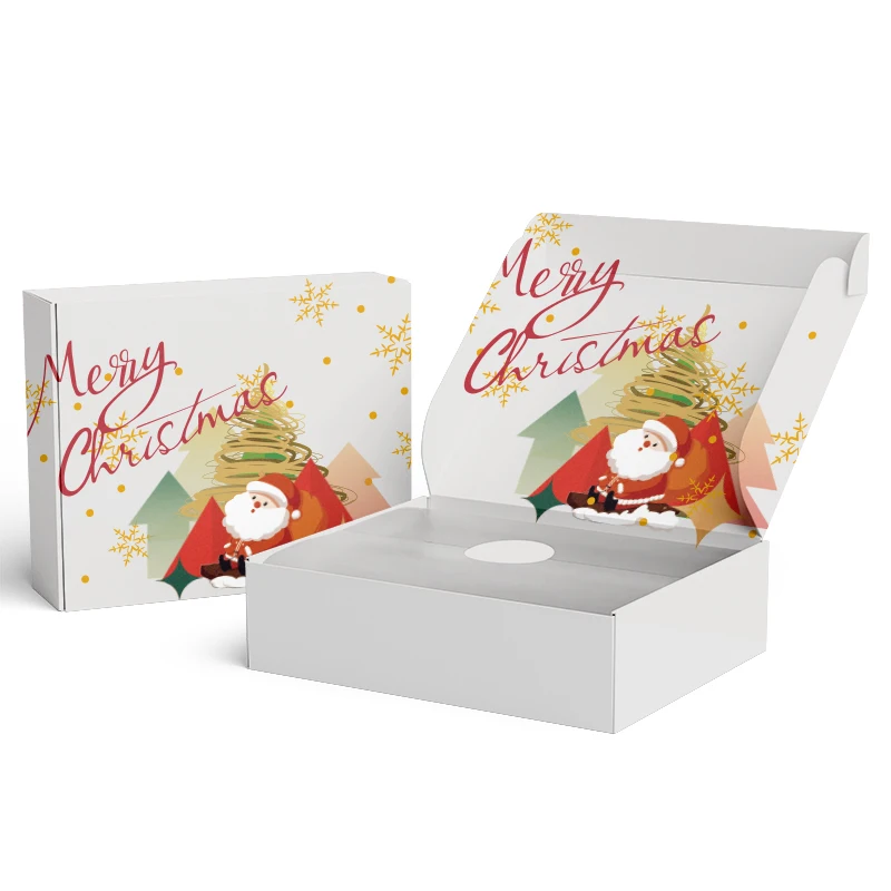 Custom Cake Candy Sweet Snack Fast Food Grade Printing Paper Packaging Box For Christmas Day Party