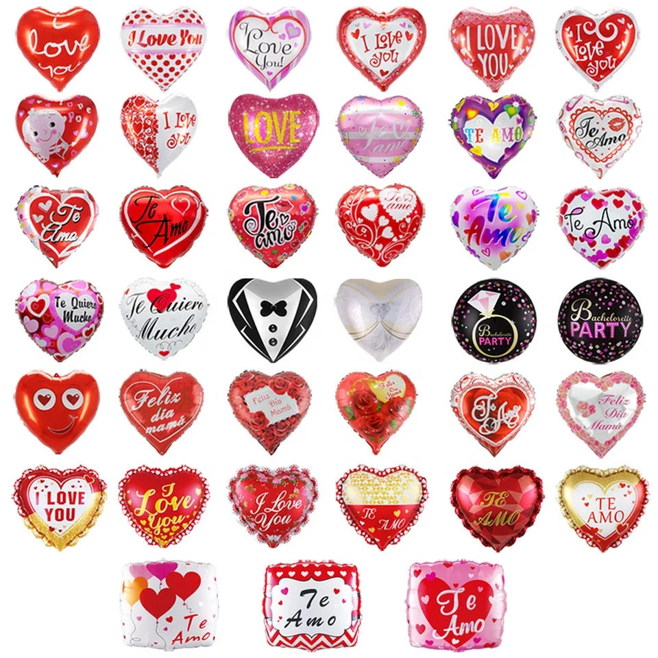 2024 wedding decoration backdrop 18 inch Heart Shaped  Foil Balloon wedding deco for wedding supplies decoration