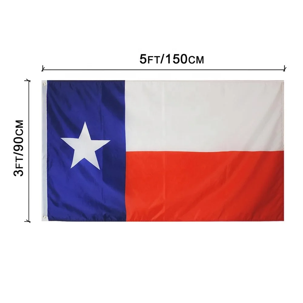 Best Quality 3x5ft Large Digital Printing Polyester National Country Texas State Flag