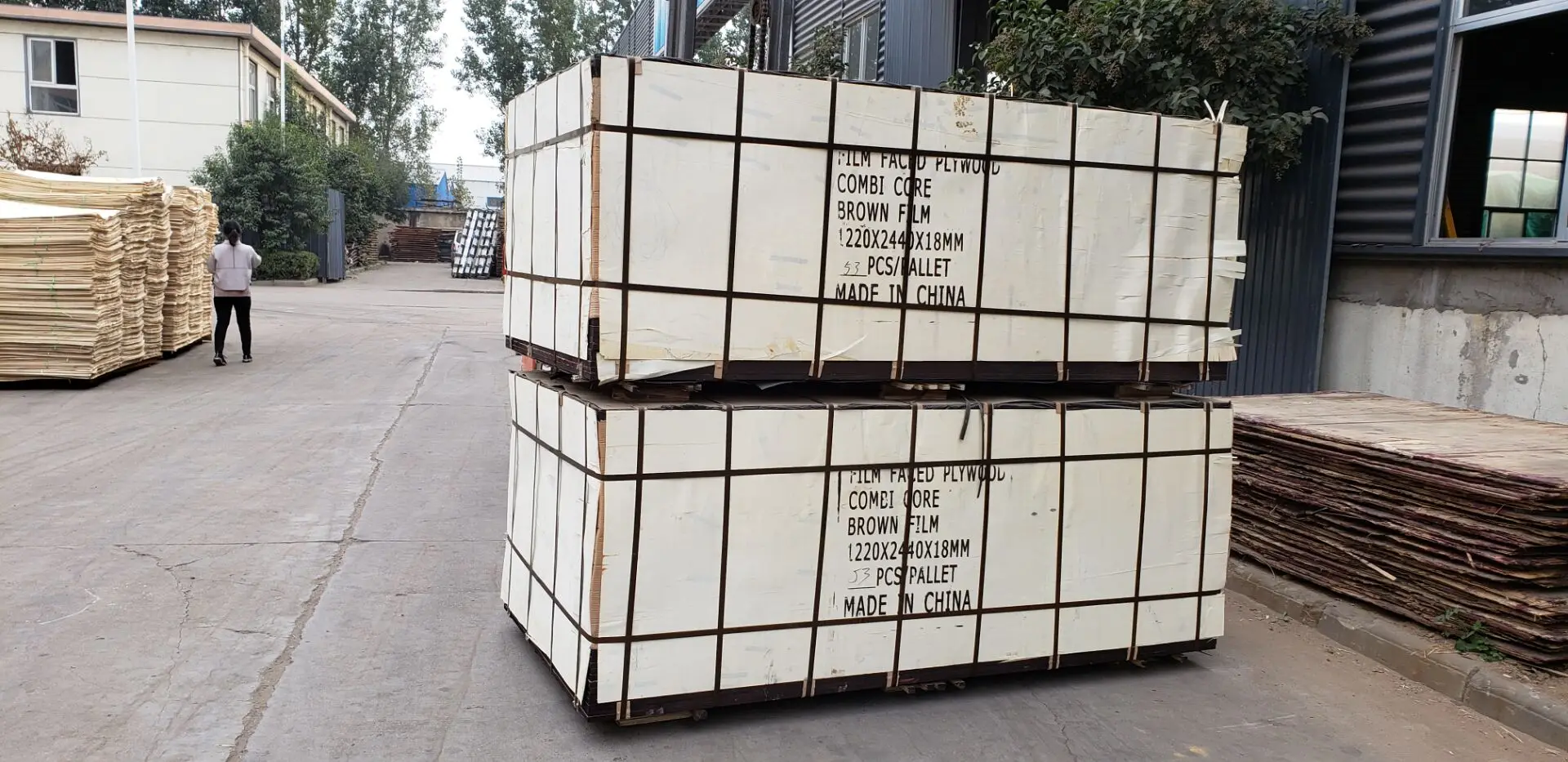 Full Poplar Two Times Hot-Press Film Faced Plywood / Marine Plywood for Building