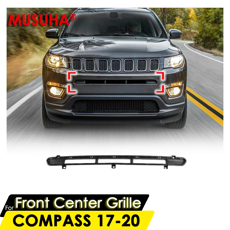 MUSUHA Front Bumper Support Center For Jeep Compass Front Bumper Support Center 2017 2018 2019 2020 OEM 5UT11RXFAC