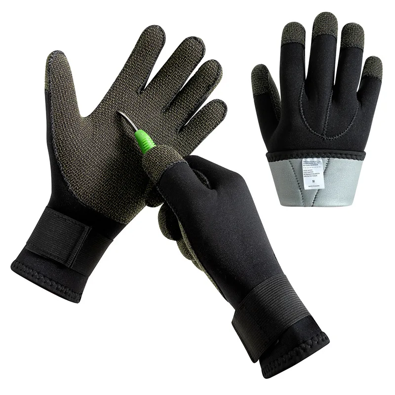 Spot 3mm Diving Gloves Anti-cut Wear-resistant Non-slip Catch Crab Anti-thorn Winter Swimming Warm Snorkeling Gloves