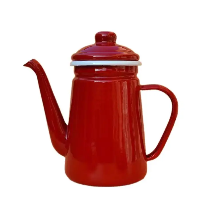 high quality Large size  Enamel Coffee Pot Hand Tea Kettle Induction Cooker Gas Stove Universal