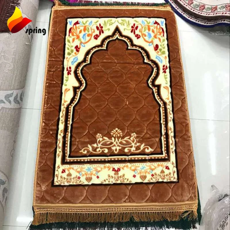 Factory Islam Prayer Rug Sejadah Mat Thicker Carpet Mosque Indoor Washable Muslim Prayer Mat