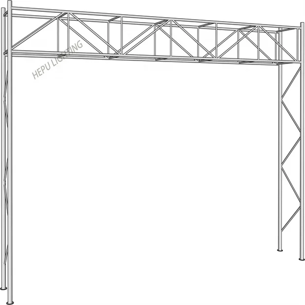 Hepu round Traffic Signal & CCTV Monitor Pole Galvanized Steel Light Pole Street Square Hot Dip Galvanized Finish Durable Road