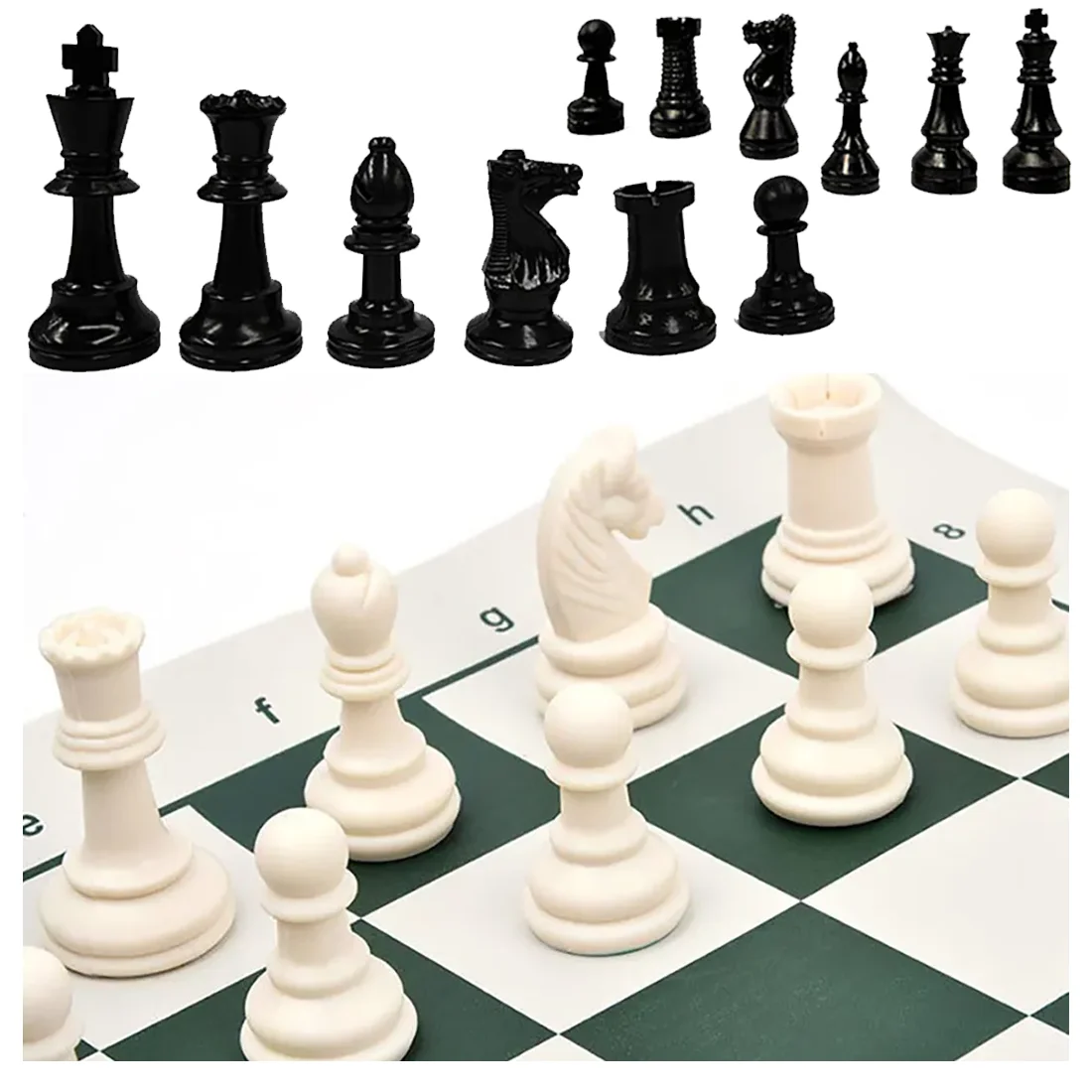 Ajedrez Se Vnilo Enrrollanble and Vinyl Chessboard Wholesale Plastic Barrel Portable Chess Games