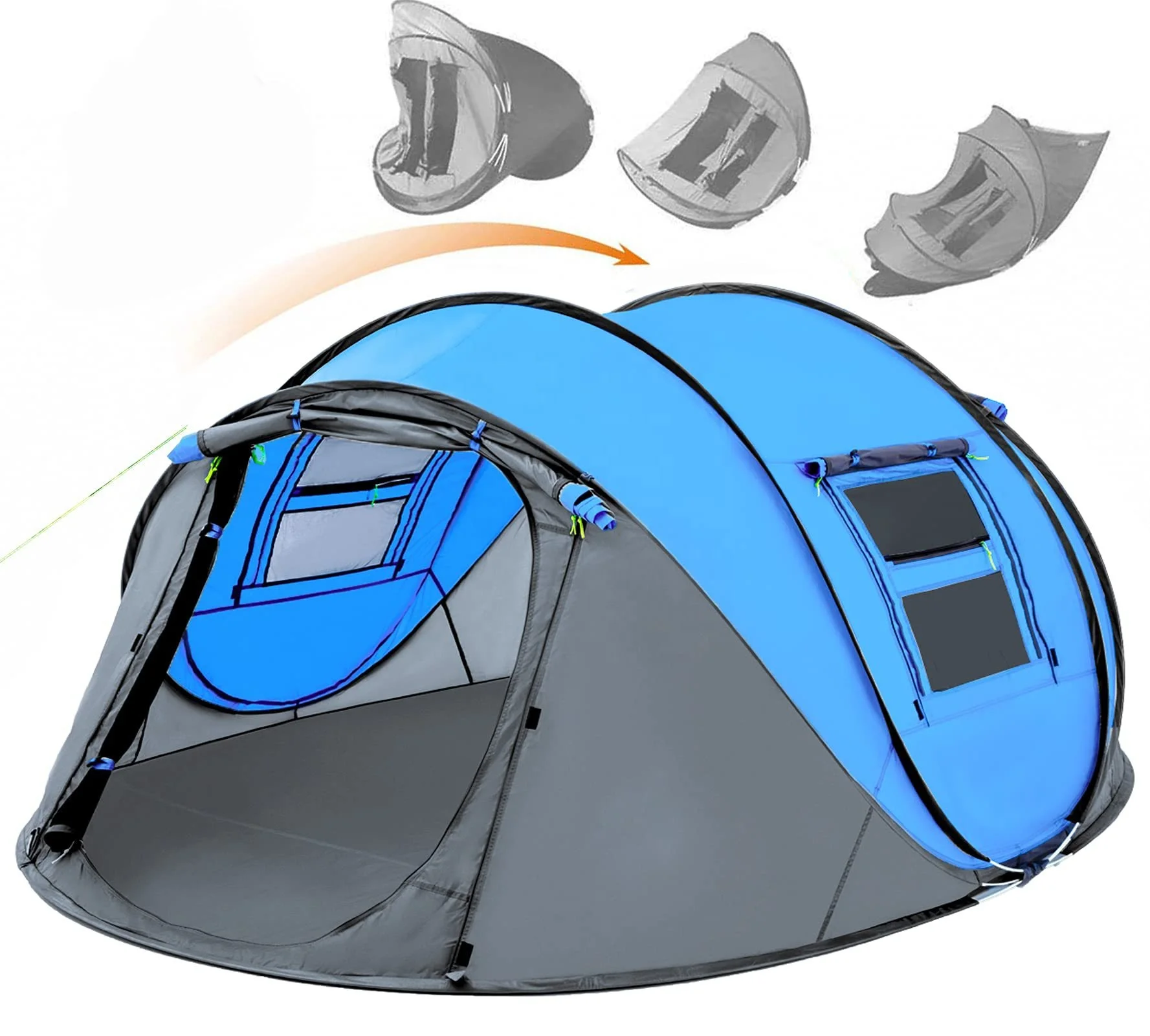 Custom Family Camping Outdoor Waterproof One 1 or 2 Or 4 or 5 or 8 Person Portable Automatic Instant Tente Dome Pop Up Bed Tent