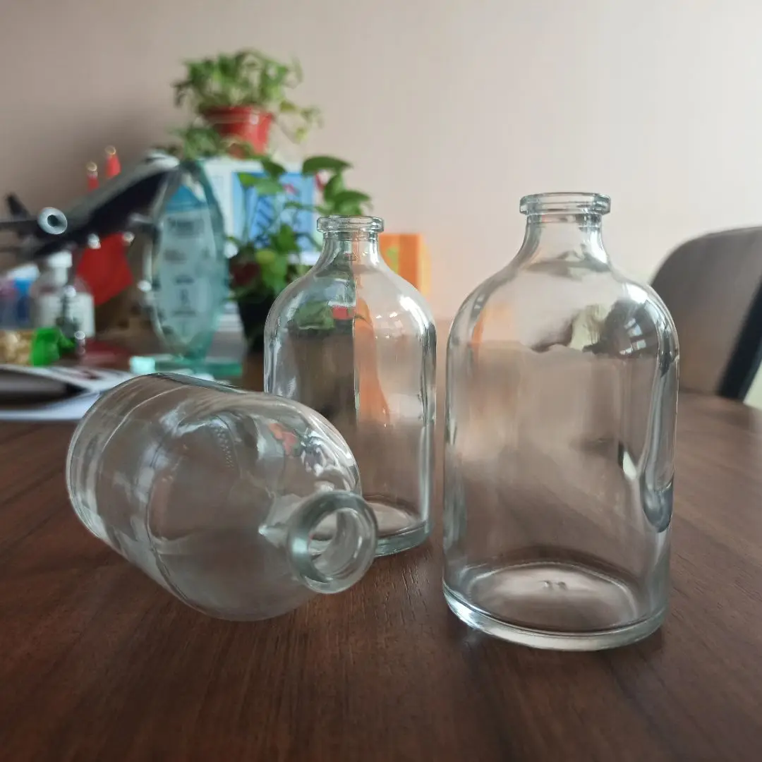 moulded Injection glass  vial for Antibiotics Ring finish ISO/CFDA 20mm USP Type 1 2 3