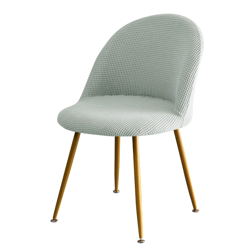 New design all-inclusive solid color simple breathable corn kernels jacquard chair cover for hotel wedding