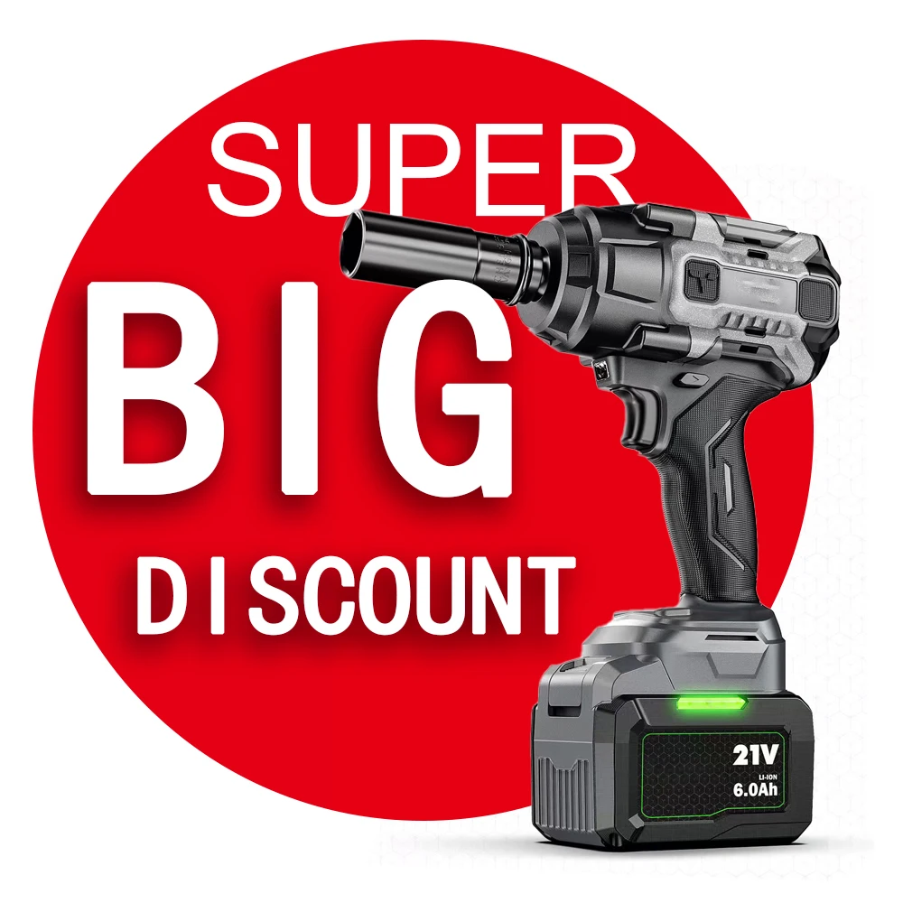 GreenBatt OEM/ODM 1/2 Cordless Impact Wrench Set with Brushless Motor and Lithium Battery 800N.M Power Wrenches Tools